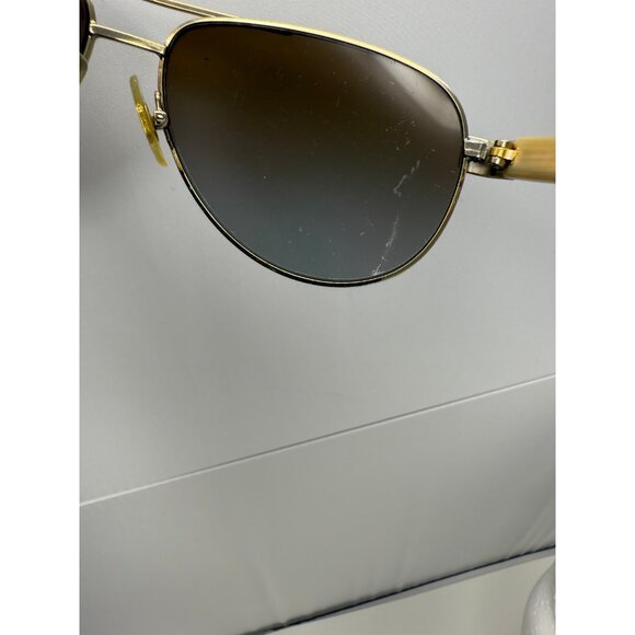 Ralph Lauren RA4004 101/T5 Horn Gold Frame Polarized Brown Aviator Sunglasses - Picture 10 of 10